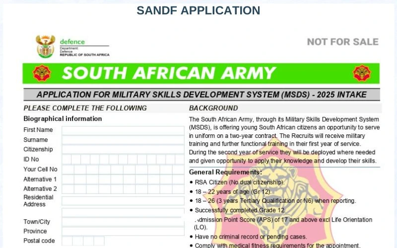 Sa Army training and Vacancies