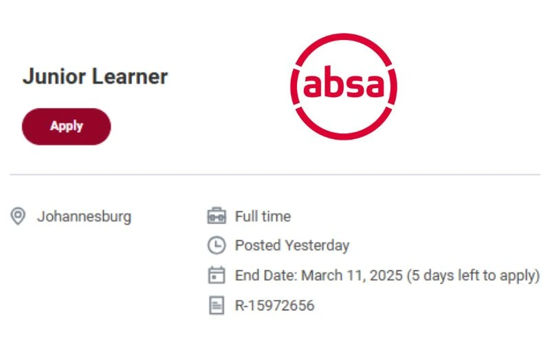 ABSA Junior Learnerships