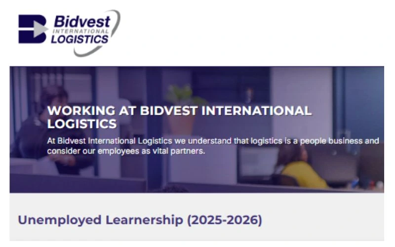 Bidvest Unemployed Learnerships